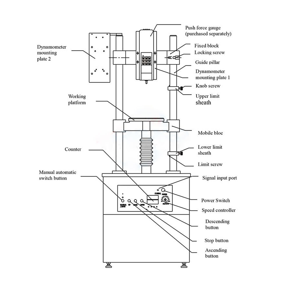 HT-E50 HT-E100 Electric Stand Type Heavy Duty Tensile Testing Machine