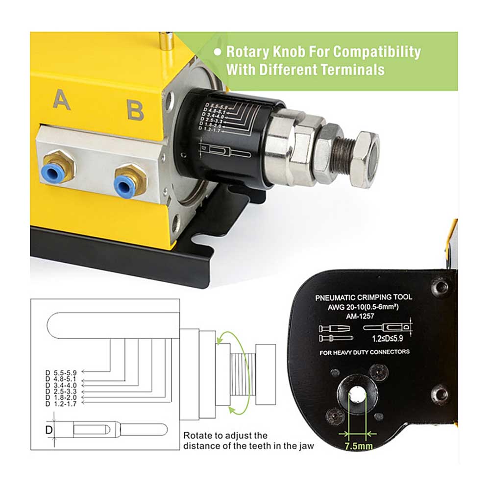 TP-C10 Pneumatic Coaxial Cable And Wire Terminal Crimping Machine